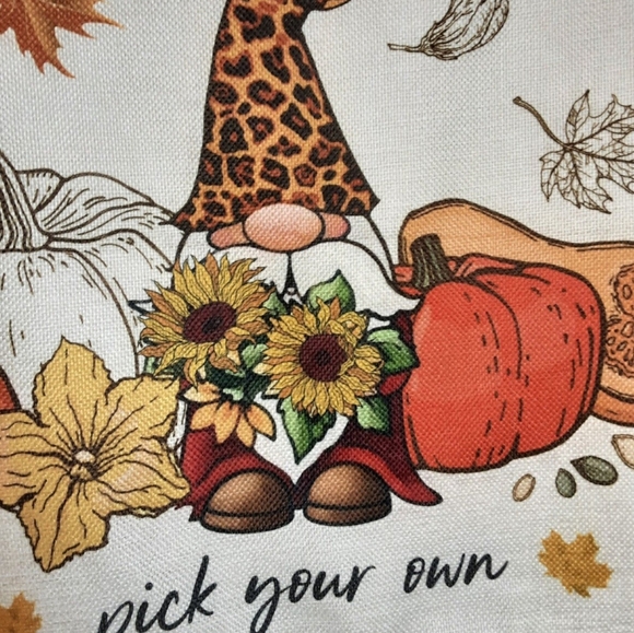 NEW Set of 4 Fall/Thanksgiving Pillowcovers - gnomes, Fall colors - Picture 6 of 11